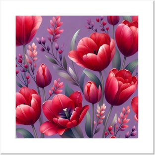 Tulip Flower Posters and Art